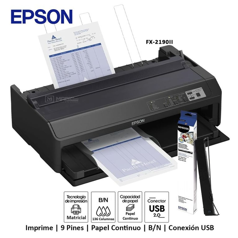 Impresora Matricial Epson FX-2190II USB Paralelo 9 Pines