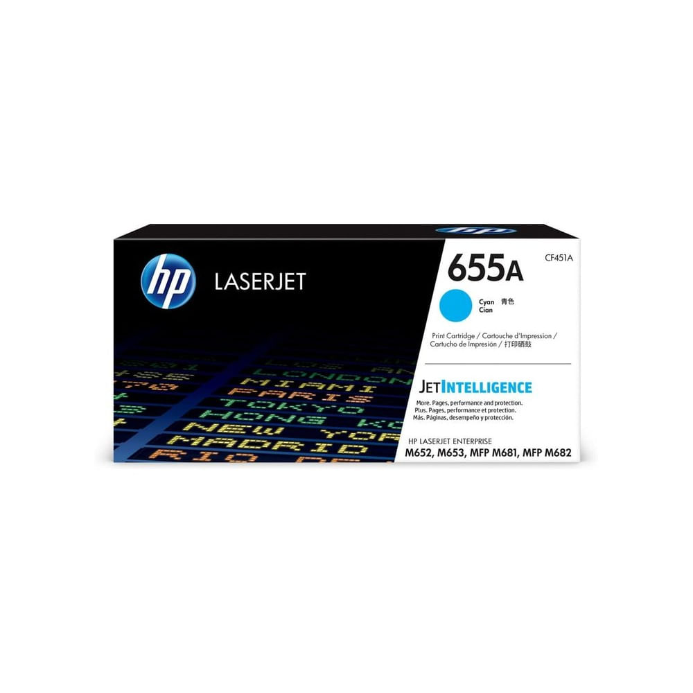TONER HP 655A CIAN CF451A L.J.E. M652, M681 ORIGINAL