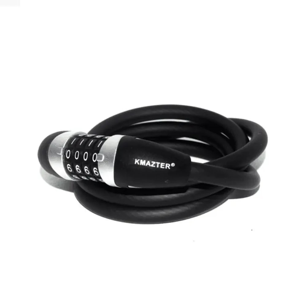 CABLE CANDADO DE SEGURIDAD PARA SCOOTER Y BICICLETA CLAVE NUMÉRICA Negro