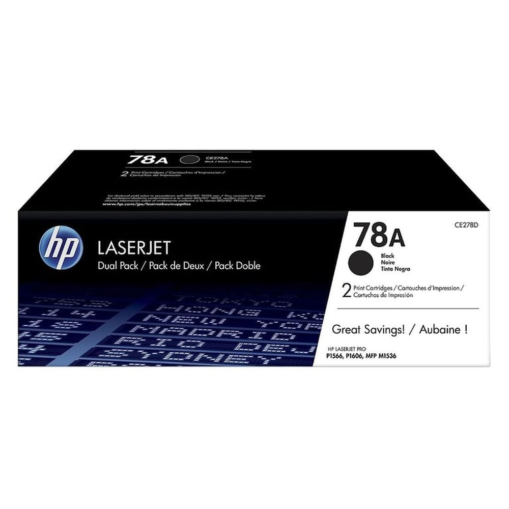 TONER HP 78AD NEGRO CE278AD  L.J. P1606 DUAL ORIGINAL