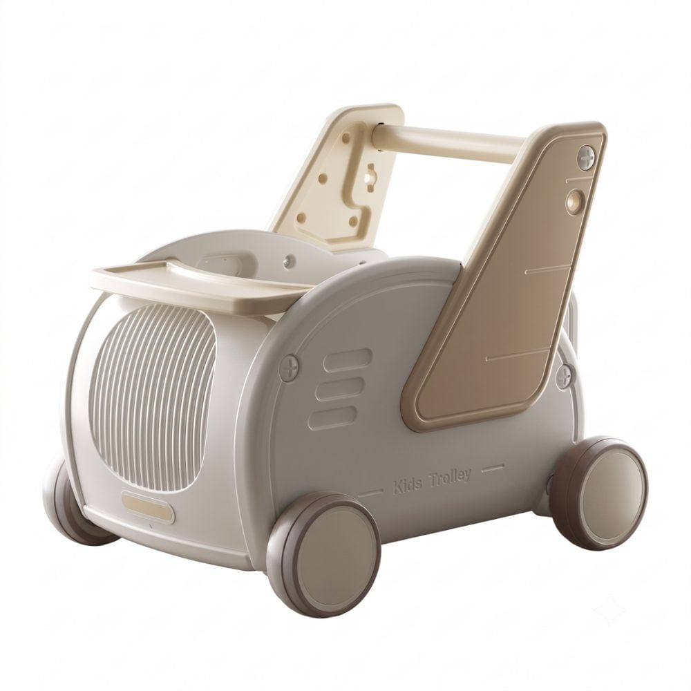 Andador Caminador y Correpasillos Beige Carrito Organizador de Juguetes