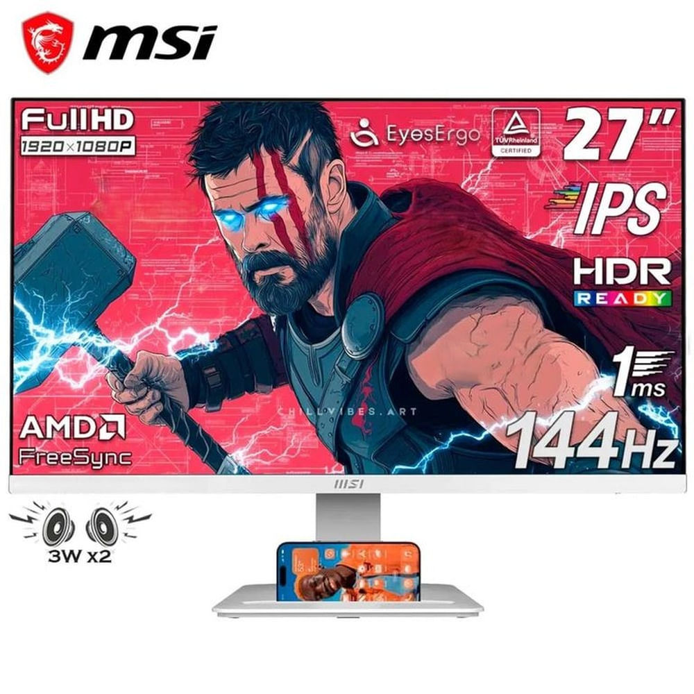 Monitor MSI Pro MP273W E14A, 27 FHD IPS, 144Hz, 1ms, Parlante