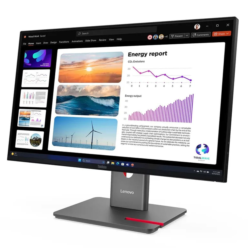 Monitor Lenovo ThinkVision P24Q-40, 24 WLED QHD 2K, 120Hz, 4ms, Pivote