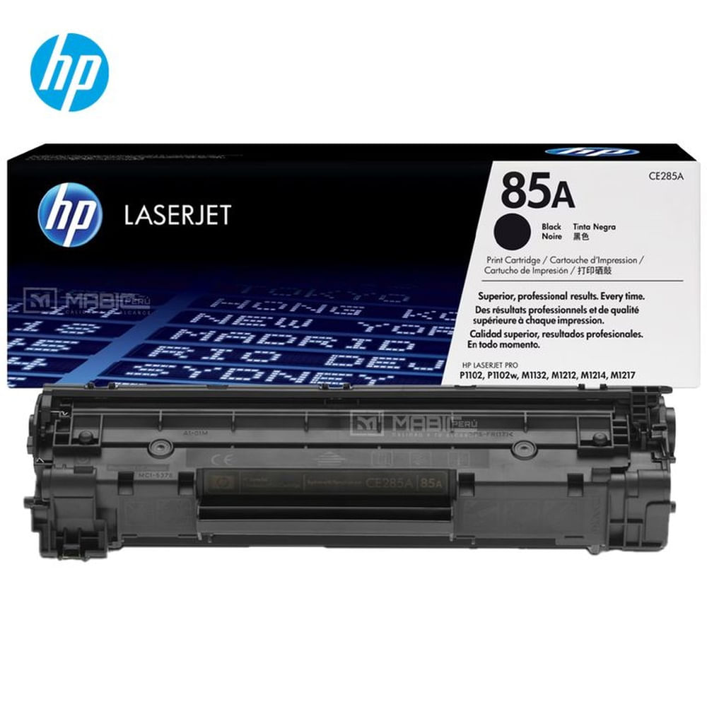 TONER HP 85A NEGRO CE285A L.J. P1102, M1212, M1132 ORIGINAL