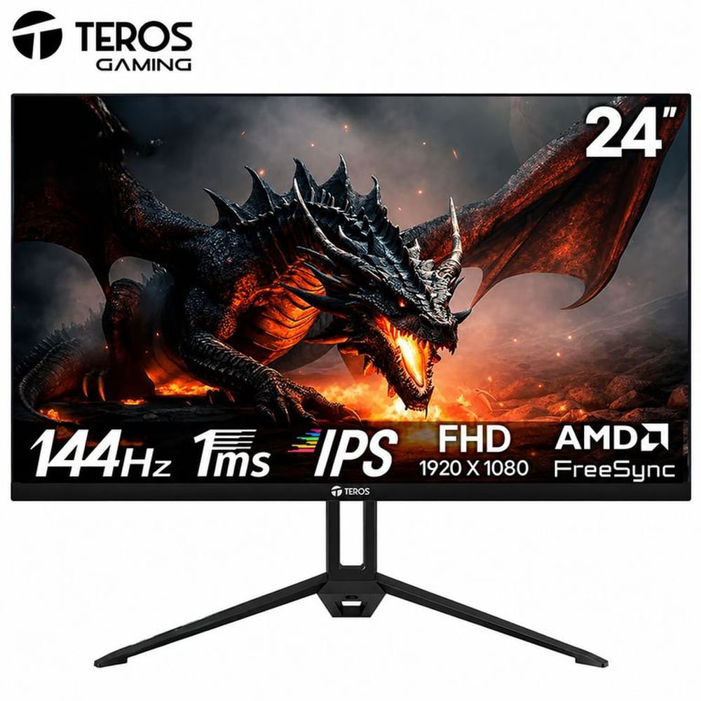 Monitor Teros TE-2417S, 24 FHD IPS, 144Hz, 1ms, Parlante
