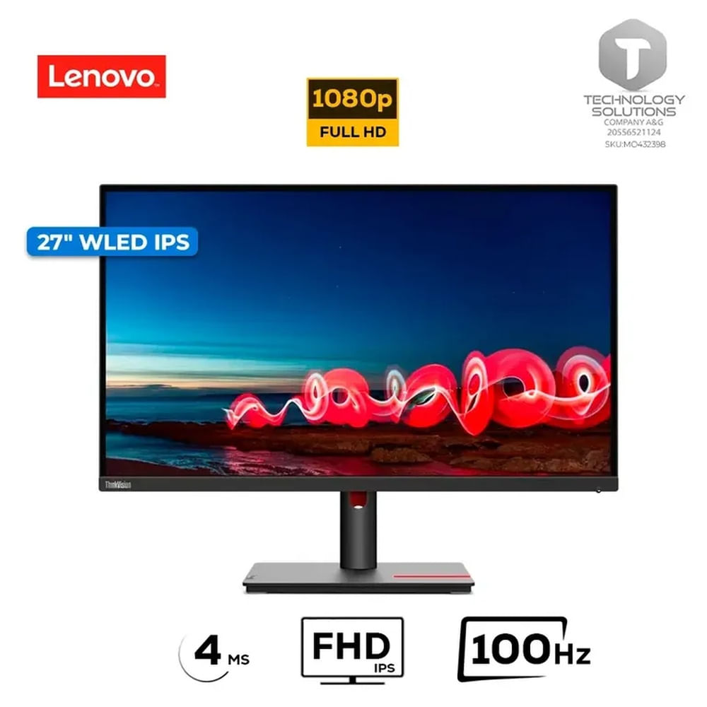Monitor Lenovo ThinkVision S27i-30, 27 WLED FHD IPS, 100Hz, 4ms