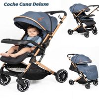 Coche Cuna Para Bebe Mango Reversible Blue Golden