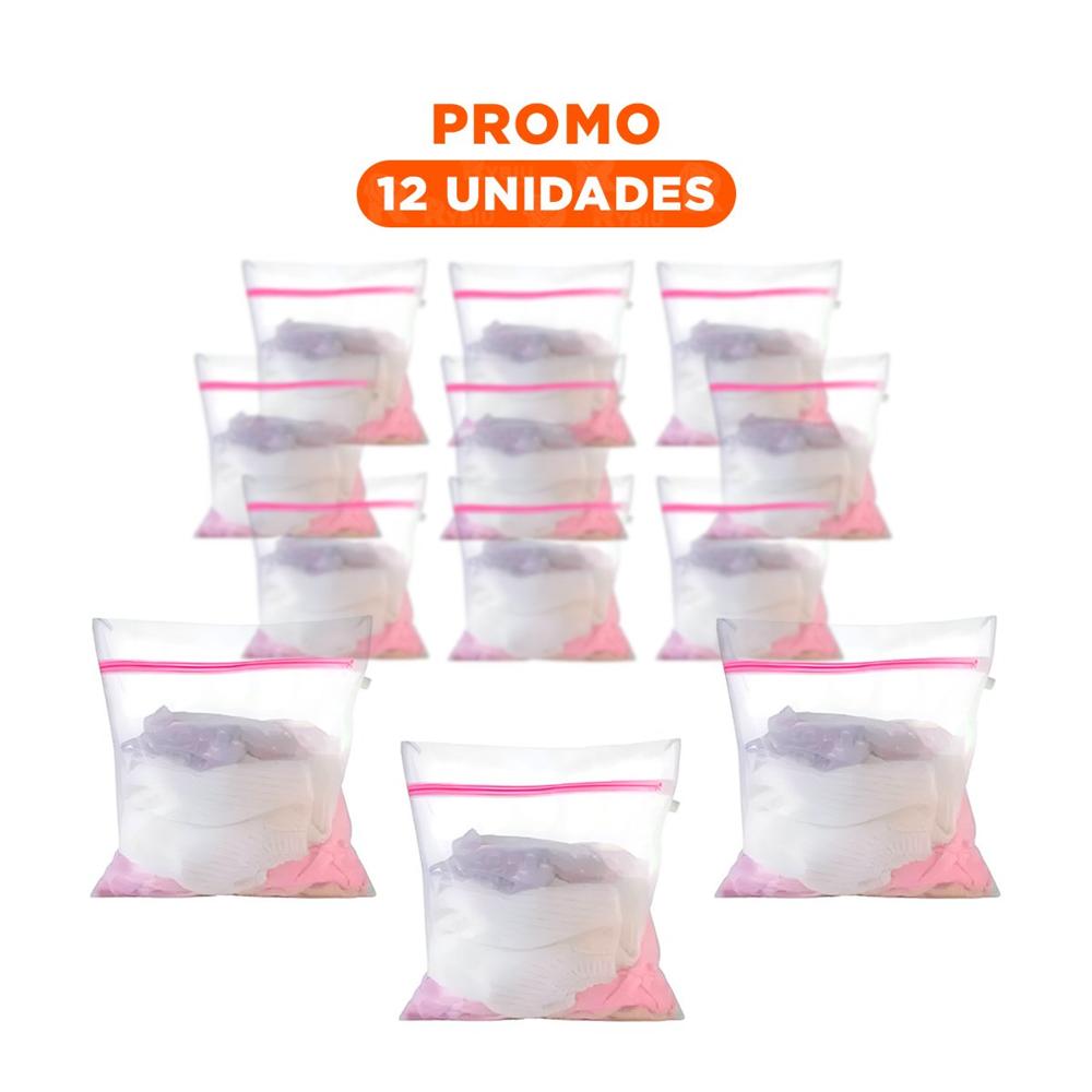 Pack12 Contenedor Cesto Blanca para Ropa Delicada Hogar Oficina