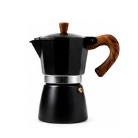 Cafetera Moka Italiana Vintage 150 ml.3 tazas Negro