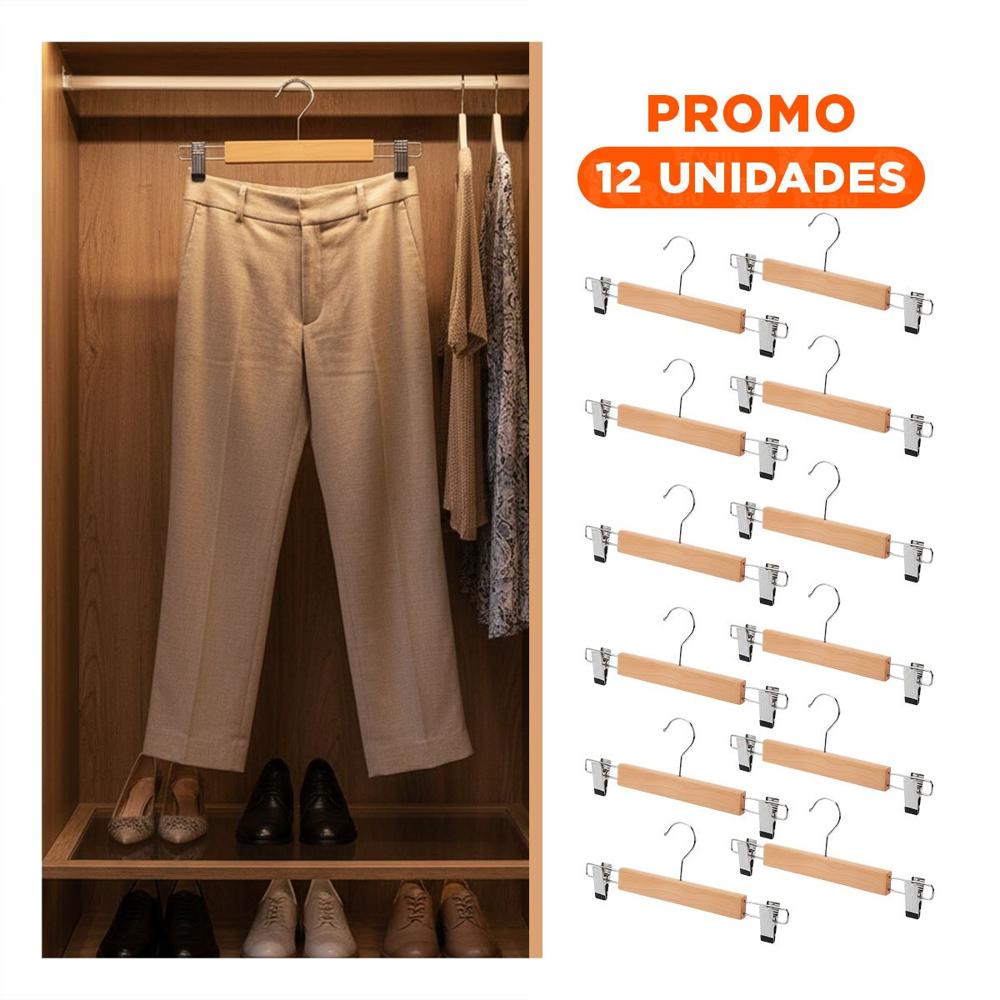 Pack12 Clip para Optimizar Closet Infantil 2 Ganchos de Meta