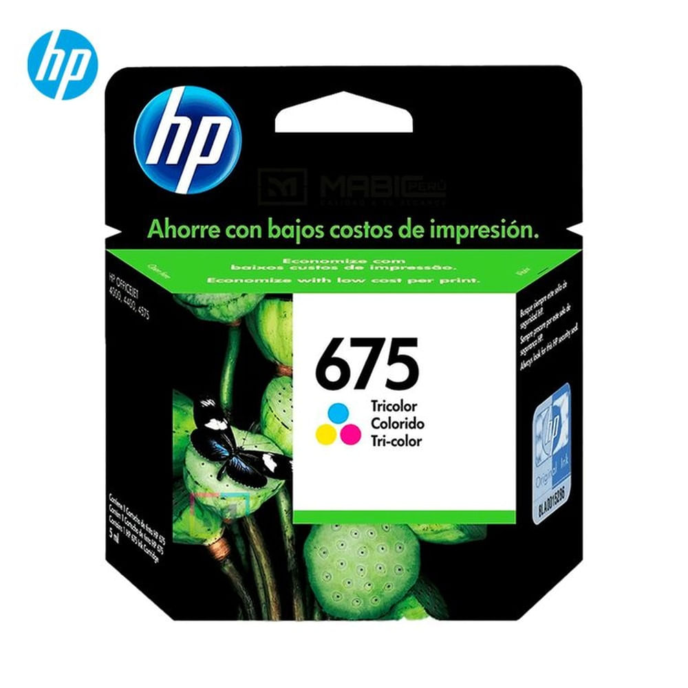 Cartucho de Tinta HP 675 Tricolor CN691AL Officejet 4000, 4400 Original