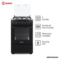 COCINA DE PIE OEM A GAS 4 HORNILLAS NEGRO - ANIS PLUS GLP