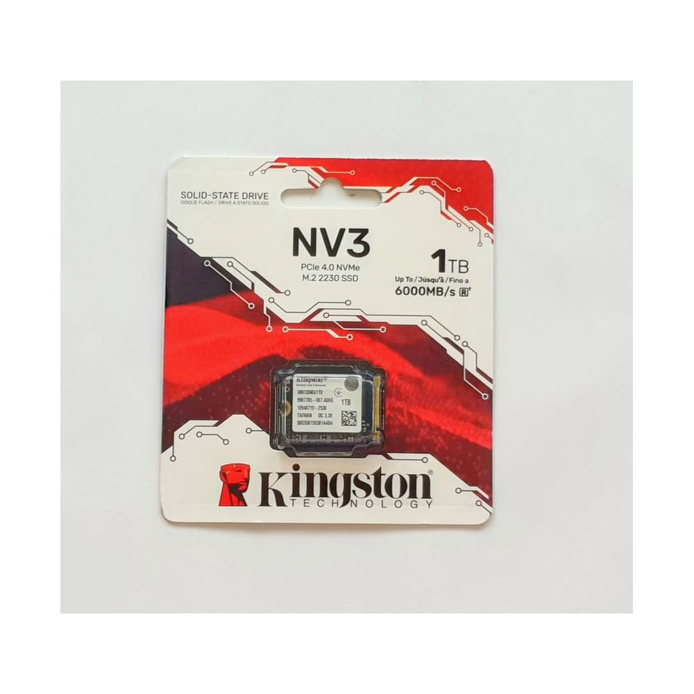 DISCO DURO SOLIDO KINGSTON 1TB M.2 2230 NVMe PCIe 4.0 1TB SNV3SM3 1T0