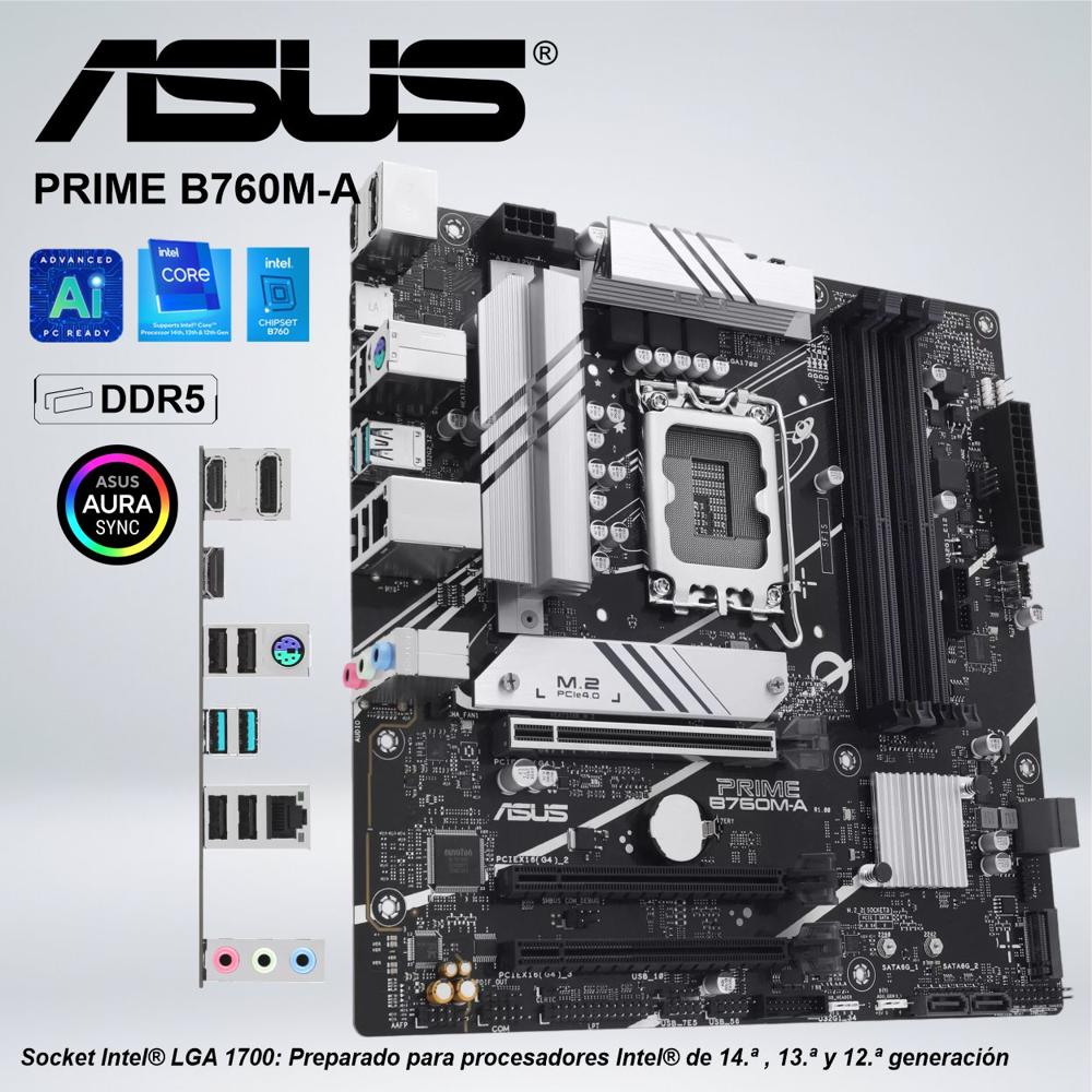 PLACA ASUS PRIME B760M-A  DDR5 SOCKET INTEL LGA 1700