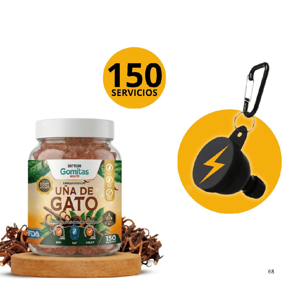Sottcor Gomitas de Uña de Gato - Soporte Articular y Movimiento con portasuplementos de regalo