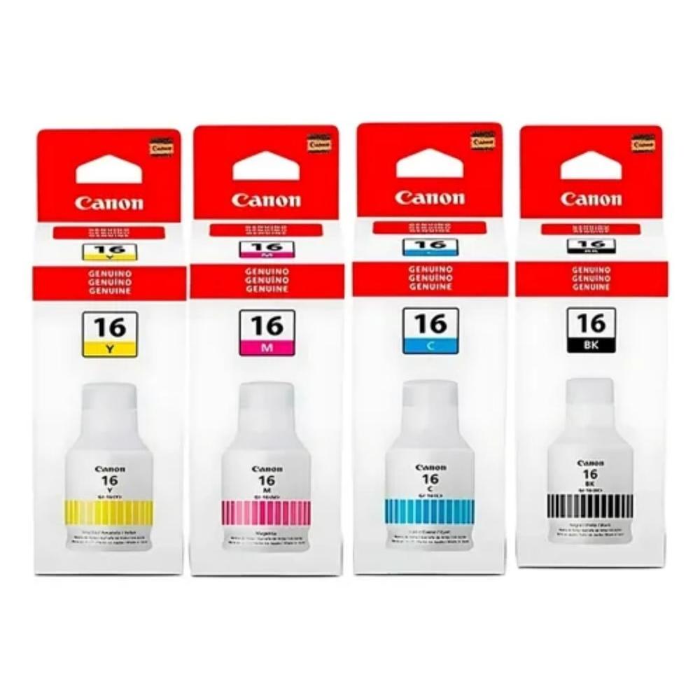 Kit de Tintas Originales Canon GI-16 (4 colores) para MAXIFY GX6010/GX7010