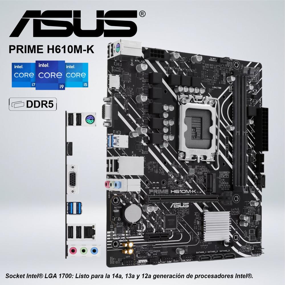 PLACA ASUS PRIME H610M-K DDR5 SOCKET INTEL LGA 1700