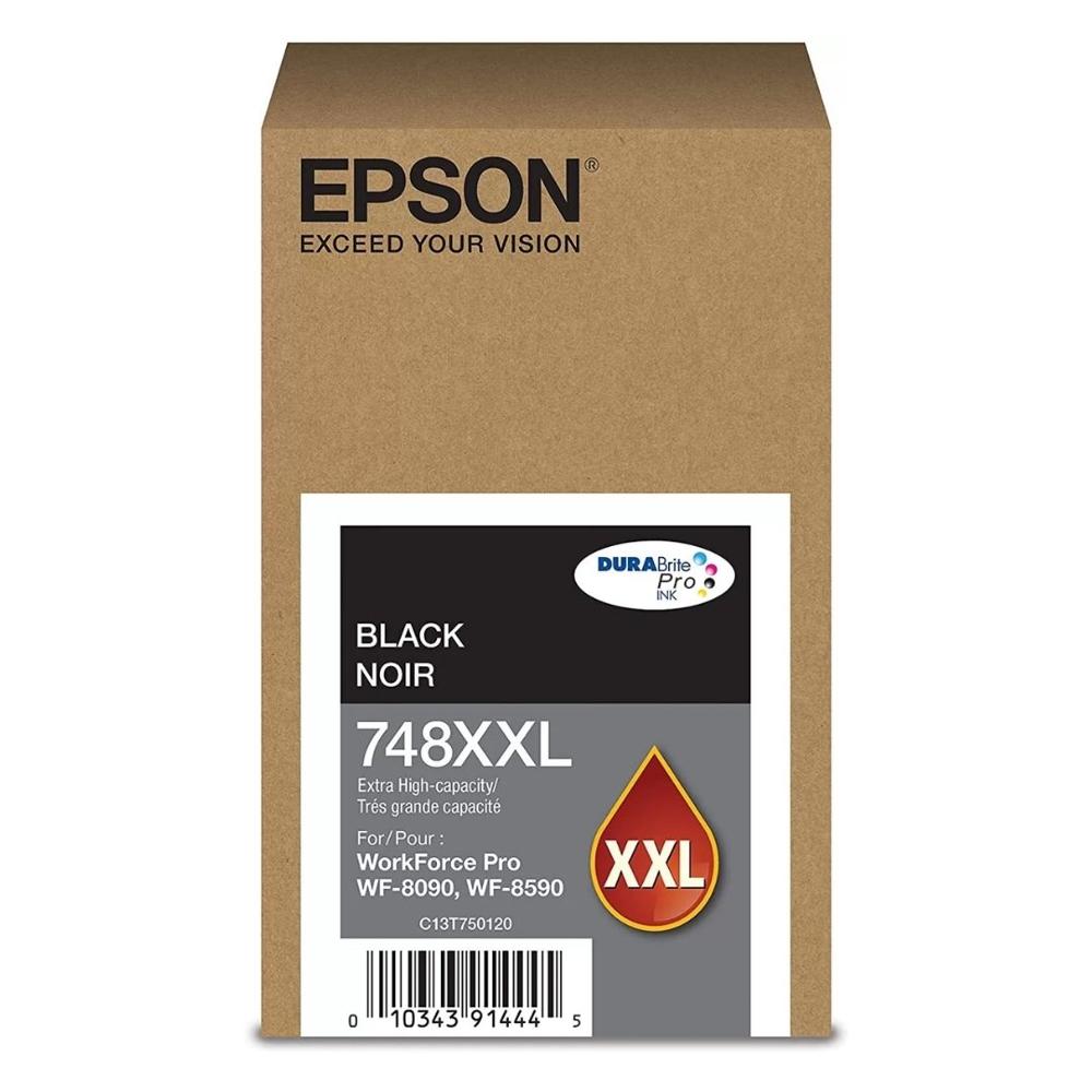 Cartucho de Tinta EPSON T748XXL Negro para WorkForce Pro WF-6090 WF-6590