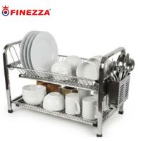 Escurridor de platos Finezza FZ 8061r Acero Inoxidable 20 platos PLATEADO