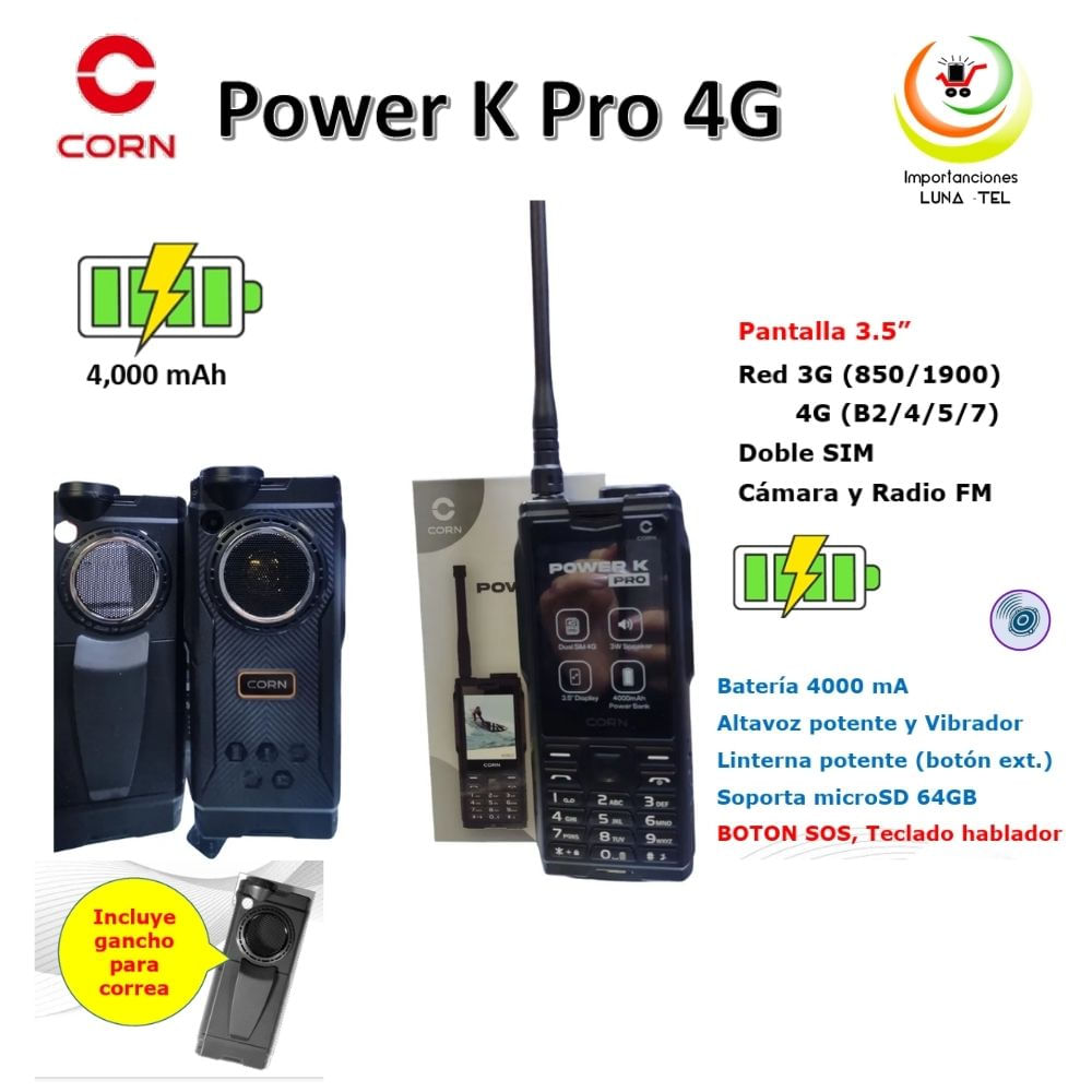 CELULAR BASICO CORN POWER K PRO 4G DUAL SIM