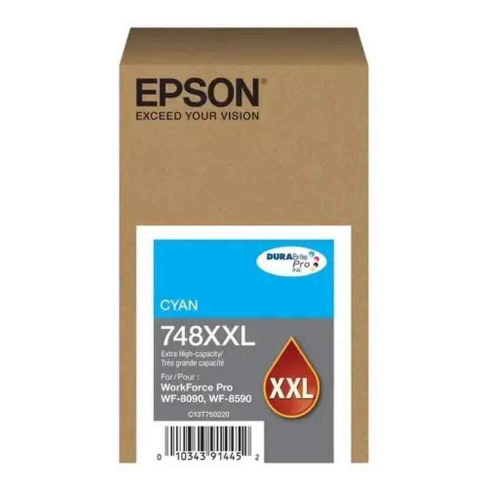 Cartucho de Tinta EPSON T748XXL Cian para WorkForce Pro WF-6090 WF-6590