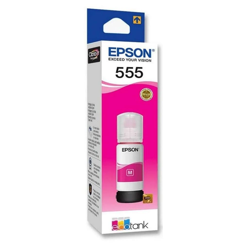 Botella de Tinta Epson T555 Magenta 70ml para EcoTank L8160/L8180