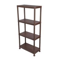 Estante de plástico Modelo PR012302 Chocolate de 4 Niveles