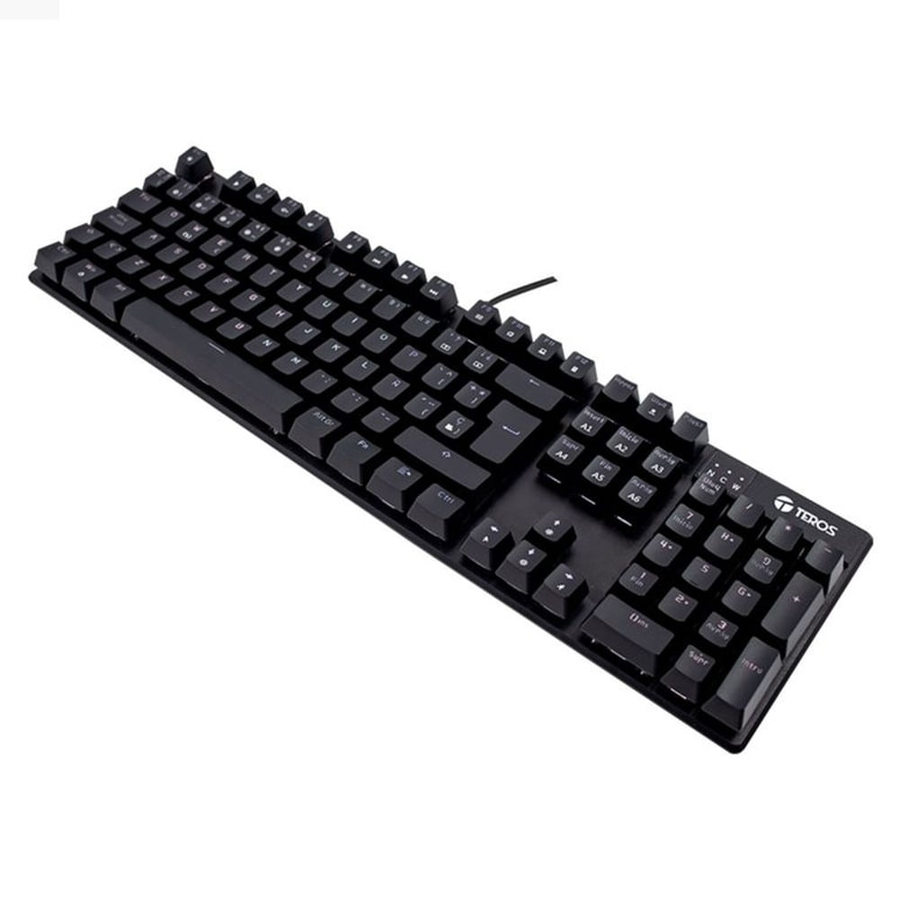 TECLADO MECÁNICO TE-4068G RETROILUMINACIÓN RAINBOW USB 20 ESPAÑOL COLOR NEGRO