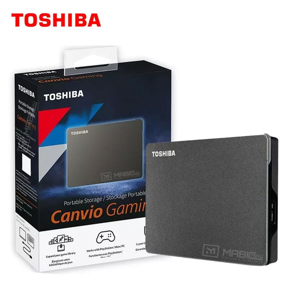 Disco Duro Externo Toshiba Canvio Gaming 4TB - Negro - Portátil