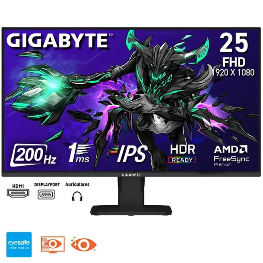 Monitor Gigabyte GS25F2, 25 FHD IPS, 200Hz, 1ms, Parlante