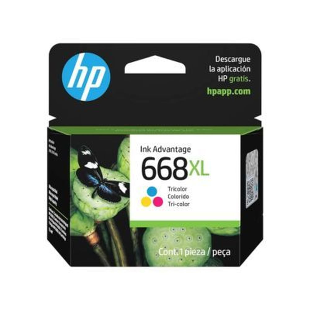 Cartucho de Tinta HP 668XL Tricolor 7FP38VL DeskJet 4375, 2974, 2975 Original