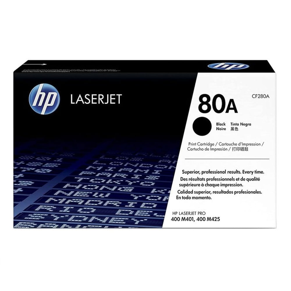 TONER HP 80A NEGRO CF280A L.J. M401N ORIGINAL