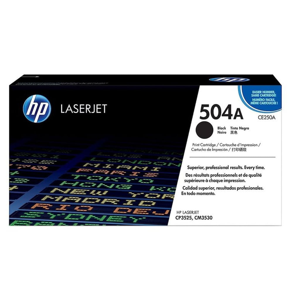 TONER HP 504A NEGRO CE250A L.J. CP3525 ORIGINAL