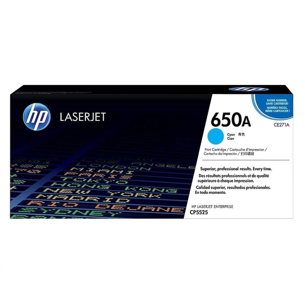 TONER HP 650A CIAN CE271A L.J. CP5525 ORIGINAL