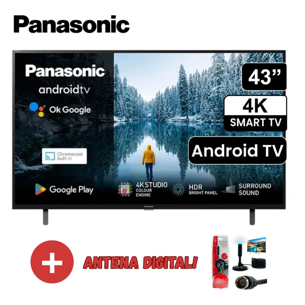 TELEVISOR PANASONIC 43 TC-43MX700P 4K UHD ANDROID MAS Antena Digital
