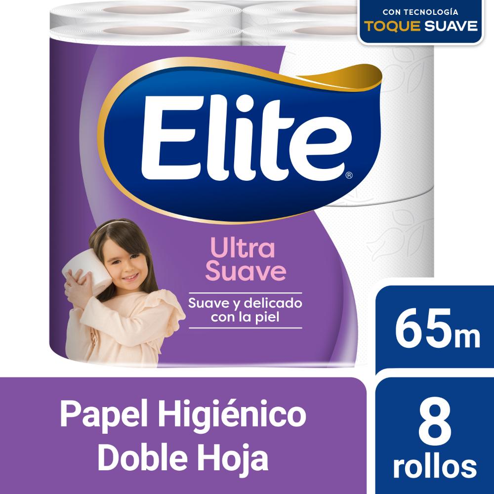 Papel Higiénico ELITE Ultra Suave 65mts Paquete 8u