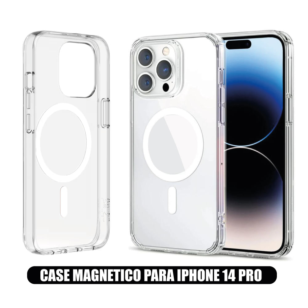 Case Magnetico Transparente para iPhone 14 Pro