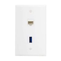 Placa de Red Rj45 Cat 5e con Toma USB TM-XJY003 FINDER