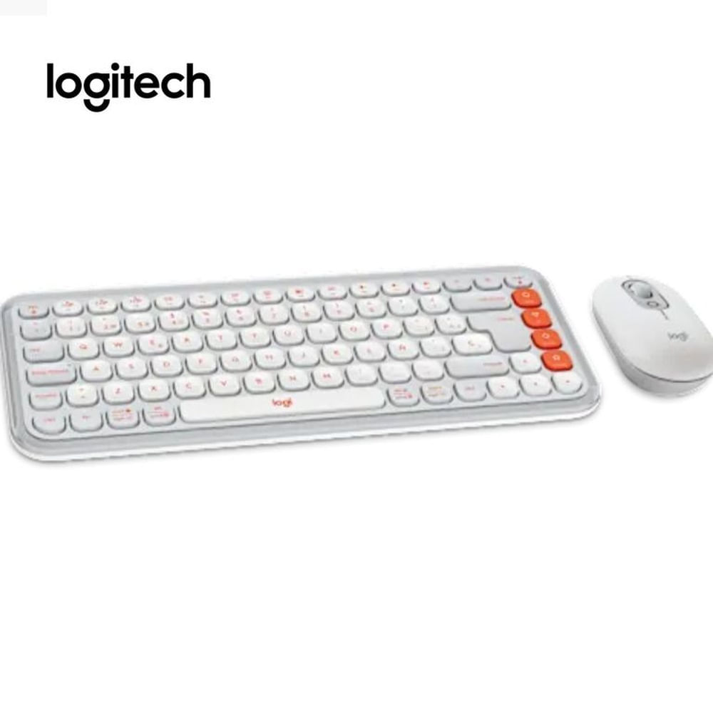 TECLADO LOGITECH + MOUSE POP ICON BLUETOOTH SP COPILOT WHITE