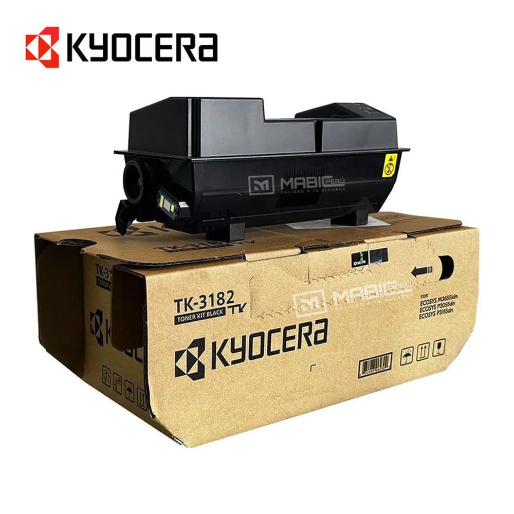 TONER KYOCERA TK-3182 NEGRO M3644Ind, P3055Dn, M3655Idn ORIGINAL