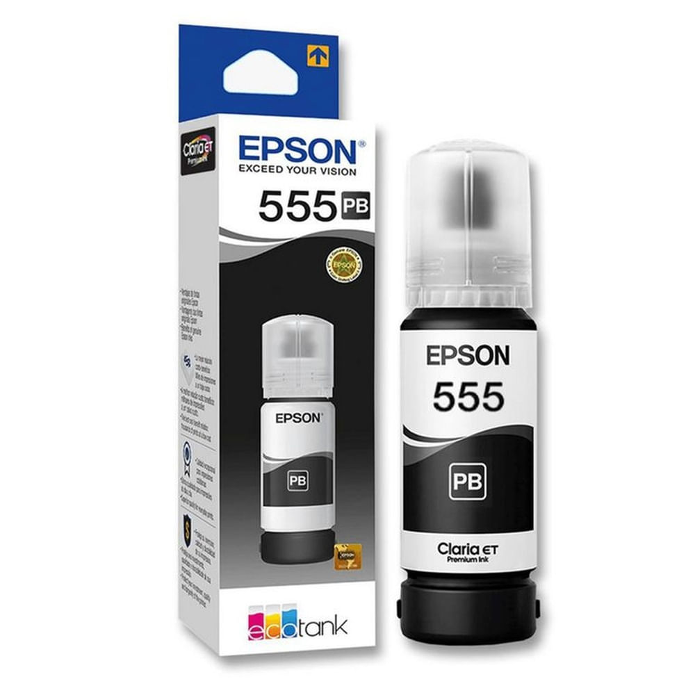 Tinta Epson T555 Negro Foto EcoTank L8160, L8180 Original - 70ml