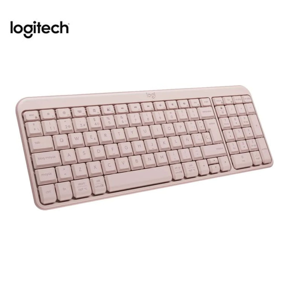 TECLADO LOGITECH K250 CON PAD NUMÉRICO ROSADO ESPAÑOL BT