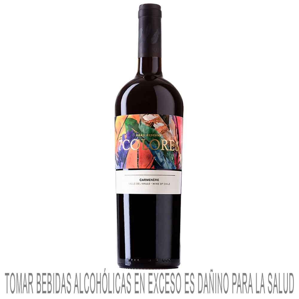 Vino Tinto 7 COLORES Gran Reserva Carmenere Botella 750ml