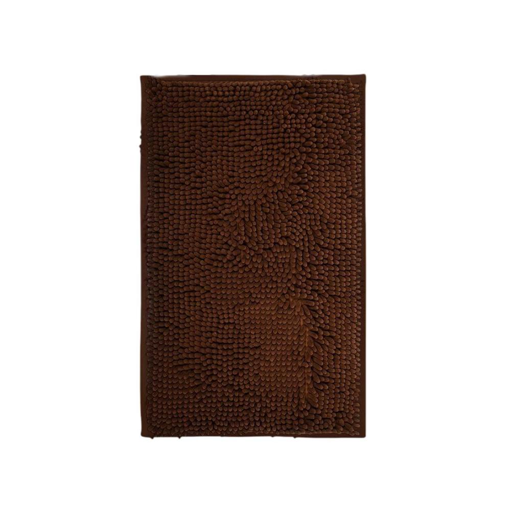 Tapiz Rectangular de Microfibra 40x60cm Marron para Piso Interior de Casa Y Regalo Sticker