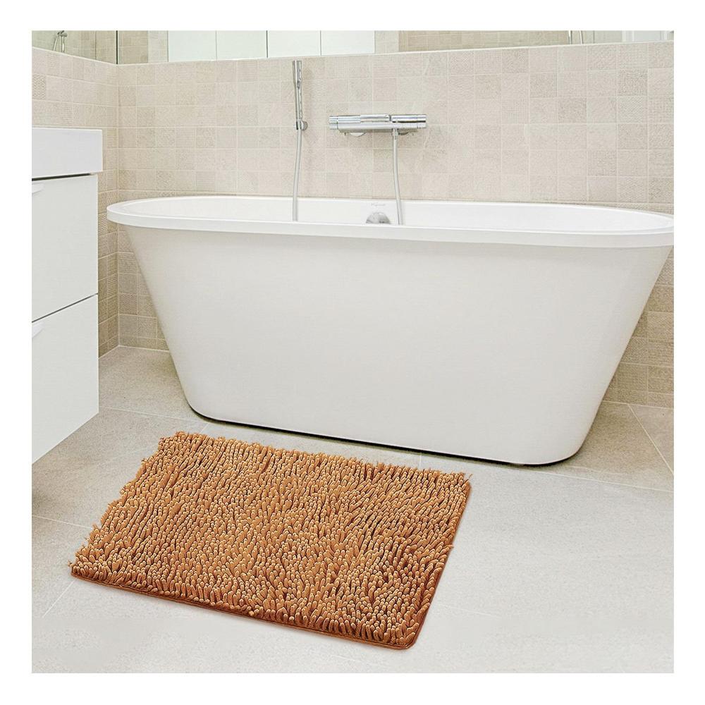 Tapete Rectangular de Microfibra 40x60cm Mostaza para Hogar Moderno