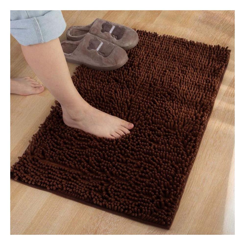 Alfombra Rectangular de Microfibra 40x60cm Marron para Ambientes del Hogar Y Papel Regalo