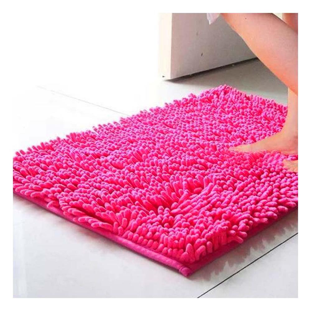 Alfombra Rectangular de Microfibra 40x60cm Fucsia Suave para Espacios del Hogar Y Papel Regalo
