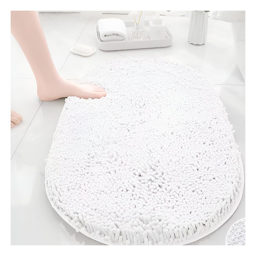 Superficie Ovalada de Microfibra 40x60cm Crema para Uso Diario en Bano Y Notas
