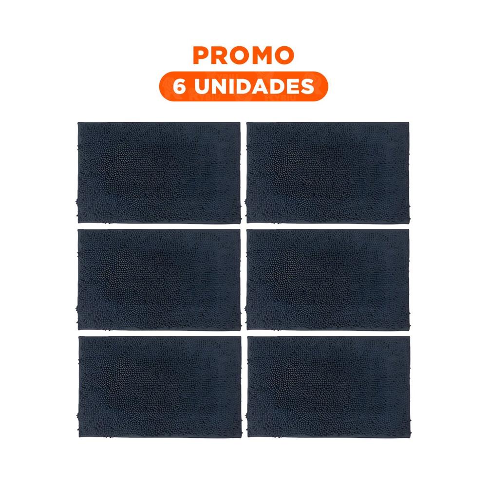 Pack6 Tapiz Rectangular Elegante de Microfibra 40x60cm Plomo oscuro para Hogar Y Regalo Sticker