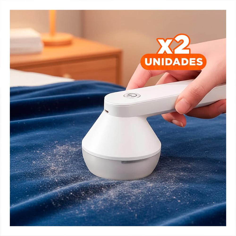 Pack2 Cepillo Electrico Para Pelusas Blanco Facil De Usar En Ropa Y Hogar
